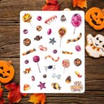 Cartela de Adesivos Creepy Candy 12x15cm KIMO ADESIVOS