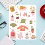 Cartela de Adesivos Cozy Time 12x15cm KIMO ADESIVOS