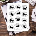 Cartela de Adesivos Precioso Gato Preto 12x15cm KIMO ADESIVOS