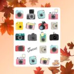Cartela de Adesivos Cute Camera 12x15cm KIMO ADESIVOS