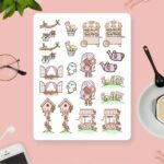 Cartela de Adesivos Cute Garden 12x15cm KIMO ADESIVOS