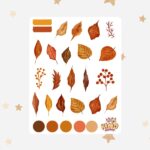 Cartela de Adesivos Folhas de Outono 12x15cm KIMO ADESIVOS