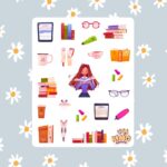 Cartela de Adesivos Leitora 12x15cm KIMO ADESIVOS