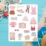 Cartela de Adesivos Verão Rosa 12x15cm KIMO ADESIVOS