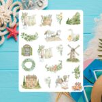 Cartela de Adesivos Summer Village - Clothesline 12x15cm KIMO ADESIVOS