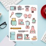 Cartela de Adesivos Home Baking 12x15cm KIMO ADESIVOS