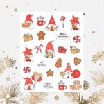 Cartela de Adesivos Gnomos de Natal 12x15cm KIMO ADESIVOS