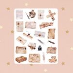 Cartela de Adesivos Harry Potter Letters 12x15cm KIMO ADESIVOS