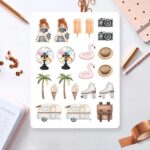 Cartela de Adesivos Férias 12x15cm KIMO ADESIVOS