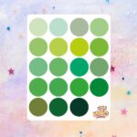 Cartela de Adesivos Shades of Green 12x15cm KIMO ADESIVOS