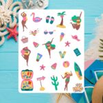 Cartela de Adesivos Beach Time 12x15cm KIMO ADESIVOS