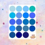 Cartela de Adesivos Shades of Blue 12x15cm KIMO ADESIVOS