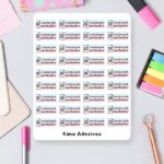 Cartela de Adesivos Organizar Conteúdo 12x15cm KIMO ADESIVOS