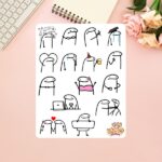 Cartela de Adesivos Flork II 12x15cm KIMO ADESIVOS