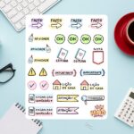 Cartela de Adesivos Escolar II 12x15cm KIMO ADESIVOS