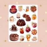 Cartela de Adesivos Drinks e Doces 12x15cm KIMO ADESIVOS