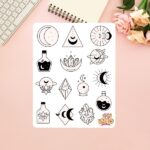 Cartela de Adesivos Símbolos Lunar 12x15cm KIMO ADESIVOS