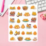 Cartela de Adesivos Coxinha 12x15cm KIMO ADESIVOS