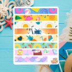 Cartela de Adesivos Summer Tape 12x15cm KIMO ADESIVOS