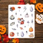 Cartela de Adesivos Halloween Vintage 12x15cm KIMO ADESIVOS