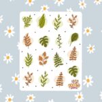 Cartela de Adesivos Folhas 12x15cm KIMO ADESIVOS