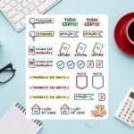 Cartela de Adesivos Escolar I 12x15cm KIMO ADESIVOS