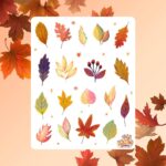 Cartela de Adesivos Leaves 12x15cm KIMO ADESIVOS