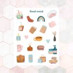 Cartela de Adesivos Good Mood 12x15cm KIMO ADESIVOS