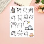 Cartela de Adesivos Flork III 12x15cm KIMO ADESIVOS