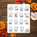 Cartela de Adesivos Fantasminha 12x15cm KIMO ADESIVOS