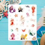 Cartela de Adesivos Sereias 12x15cm KIMO ADESIVOS