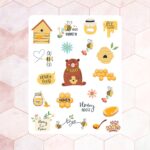 Cartela de Adesivos Honey Bear 12x15cm KIMO ADESIVOS