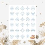 Cartela de Adesivos Blue Snowflake 12x15cm KIMO ADESIVOS