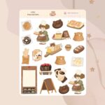 Cartela de Adesivos Padaria Fofa K730 12x15cm KIMO ADESIVOS