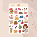 Cartela de Adesivos Guloseimas K724 8x12cm KIMO ADESIVOS