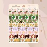 Cartela de Adesivos Flores e Plantas Tape K765 12x15cm KIMO ADESIVOS