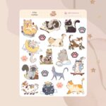 Cartela de Adesivos Gatitos K766 12x15cm KIMO ADESIVOS