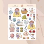 Cartela de Adesivos Tricô e Crochê K783 12x15cm KIMO ADESIVOS