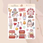 Cartela de Adesivos Parque de Diversões K779 12x15cm KIMO ADESIVOS