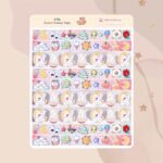 Cartela de Adesivos Kawaii Galaxy Tape K786 12x15cm KIMO ADESIVOS