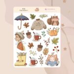 Cartela de Adesivos Cozy Autumn K754 12x15cm KIMO ADESIVOS