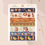 Cartela de Adesivos Ano do Tigre Tape K748 12x15cm KIMO ADESIVOS