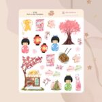 Cartela de Adesivos Festival das Cerejeiras K762 12x15cm KIMO ADESIVOS