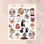 Cartela de Adesivos Ghibli Love K773 12x15cm KIMO ADESIVOS