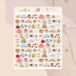 Cartela de Adesivos Chá da Tarde Tape K753 12x15cm KIMO ADESIVOS