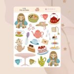 Cartela de Adesivos Chá da Tarde K752 12x15cm KIMO ADESIVOS