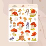 Cartela de Adesivos Cogumelinhos K756 12x15cm KIMO ADESIVOS