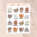 Cartela de Adesivos Harry Cat K873 12x15cm KIMO ADESIVOS