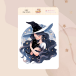 Cartela Big Sticker Cat Witch K887 8x12cm KIMO ADESIVOS