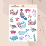 Cartela de Adesivos Criaturas Marinhas K922 12x15cm KIMO ADESIVOS